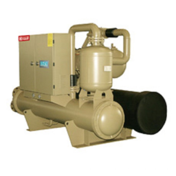 Screw brine chiller for HVAC system